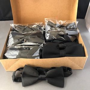 16 Classic Black Bow Ties Mens or Boys
